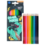 set di pastelli dinosauro 12 colori 18 cm