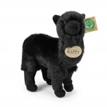 Lama alpaca in peluche nera 23 cm eco-friendly