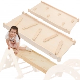 VIGA rampa in legno bifacciale e parete da arrampicata per set bambini