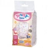 baby born pannolini per bambole 43 cm (5 pz)