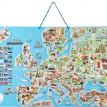 Woody Mappa Magnetica d'Europa con immagini e gioco 3 in 1