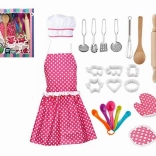 costume da cuoca con grembiule e accessori per bambini