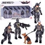 Grande set di action figure di soldati con cani – set da 12 pezzi