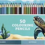 Grafix grande set di pastelli in astuccio di metallo 50 pz