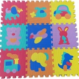 Tappetino in schiuma animali e mezzi di trasporto