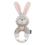 Sonaglio di peluche per bambini Baby Mix coniglio rosa