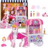 Wild Manes Candi unicorno con carretto di dolci e accessori, 22 pz
