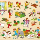 Grande puzzle bambini e i loro animali domestici