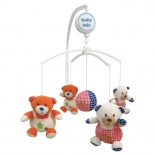 Giostrina per culla con orsetti di peluche BABY MIX
