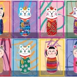 Puzzle maneki kokeshi 1000 pezzi