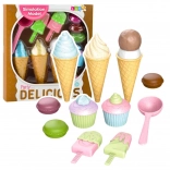 Set di gelati e dolci per il gioco del negoziante