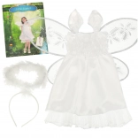 Costume da angelo per bambini con ali e cerchietto