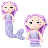 Sirena di Peluche con Coda Corallina Viola 32cm