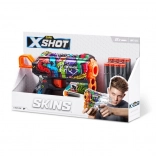 ZURU X-Shot Skins Flux pistola per dardi in foam, 8 dardi