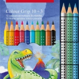 Pastelli Faber-Castell Colour Grip Dinosauro 10+3