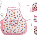 Set da cucina per bambini con cappello, grembiule e utensili