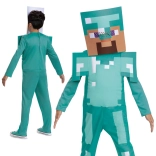 costume per bambini Steve con armatura di diamante Minecraft 127–136 cm (7–8 anni)