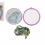 Kit di ricamo a punto croce – unicorno per bambini