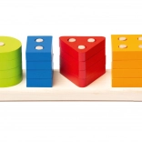 Puzzle in legno per l’ordinamento delle forme CUBIKA, 17 pezzi