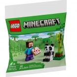 Set di Costruzioni Minecraft Steve e piccolo panda