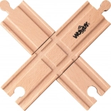 Incrocio ferroviario per piste in legno