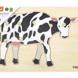 Puzzle Montessori in legno – mucca VIGA