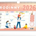 Calendario planner familiare settimanale Notique con gancio 2026