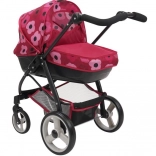 Passeggino per bambole 2 in 1 Bella Poppy Red