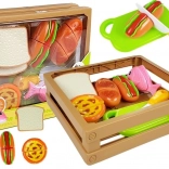set alimenti per bambini con velcro in cassetta impilabile