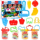 Set di plastilina frutta e animali, 4 vasetti