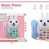 Telefono da tavolo interattivo per bambini Coniglietto con luci LED e suoni