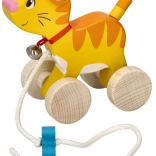 Giocattolo trainabile gattino in legno