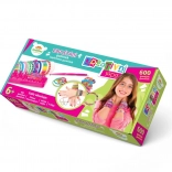 Set per creare braccialetti con telaio e 600 elastici
