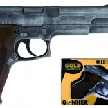 Pistola della polizia Gold Edition argentata in metallo 8 colpi