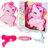 Pistola ad acqua con zainetto unicorno rosa