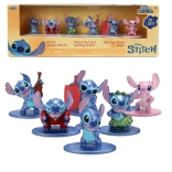 Set di mini figure in metallo STITCH e ANGEL 4 cm – 6 pz
