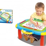 Tavolino educativo 2 in 1 con superficie da disegno cancellabile