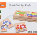 Puzzle Magnetico in Legno Viga - Mezzi di Trasporto Certificato FSC