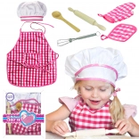 Set Piccolo Cuoco Abbigliamento da Cucina con Accessori 7 pezzi
