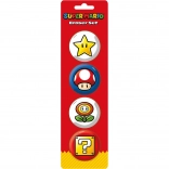 Set di gomme Super Mario – 4 pezzi