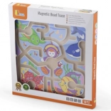 labirinto magnetico in legno con palline – mondo marino