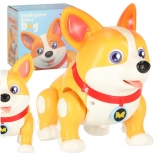 Cagnolino robotico interattivo Corgi con orecchie luminose e musica