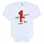 Body neonato con stampa Il mio primo Natale NEW BABY