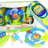 Set musicale interattivo per bambini - volante, telefono e chiavi
