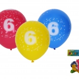 Palloncini 30 cm con numero 6 – set da 5 pz