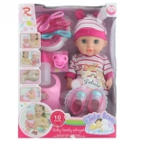 Bambola 30 cm con suoni e funzione pipì con accessori