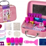 Set per manicure per bambini in valigetta rosa glitterata