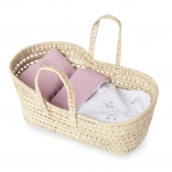 Cestino di Mosè per bambola con biancheria grande Antonio Juan