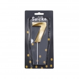 Candela da party numero 7 oro