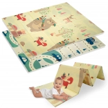 Tappetino pieghevole in schiuma XPE a doppio strato 120 × 180 cm con motivi di animaletti e strade HUMBI